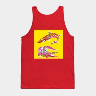 the shark and the crocodile ecopop pattern Tank Top